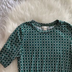 H&M Green/Blue Patterned Tee